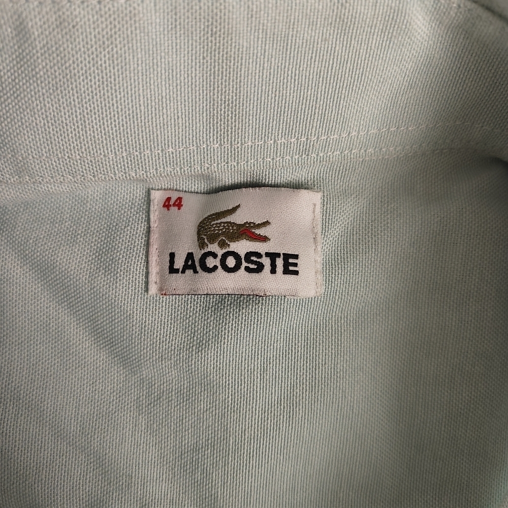 Lacoste Men's long sleeves Cotton Shirt | green | Sz: 44/XL - Picture 4 of 11